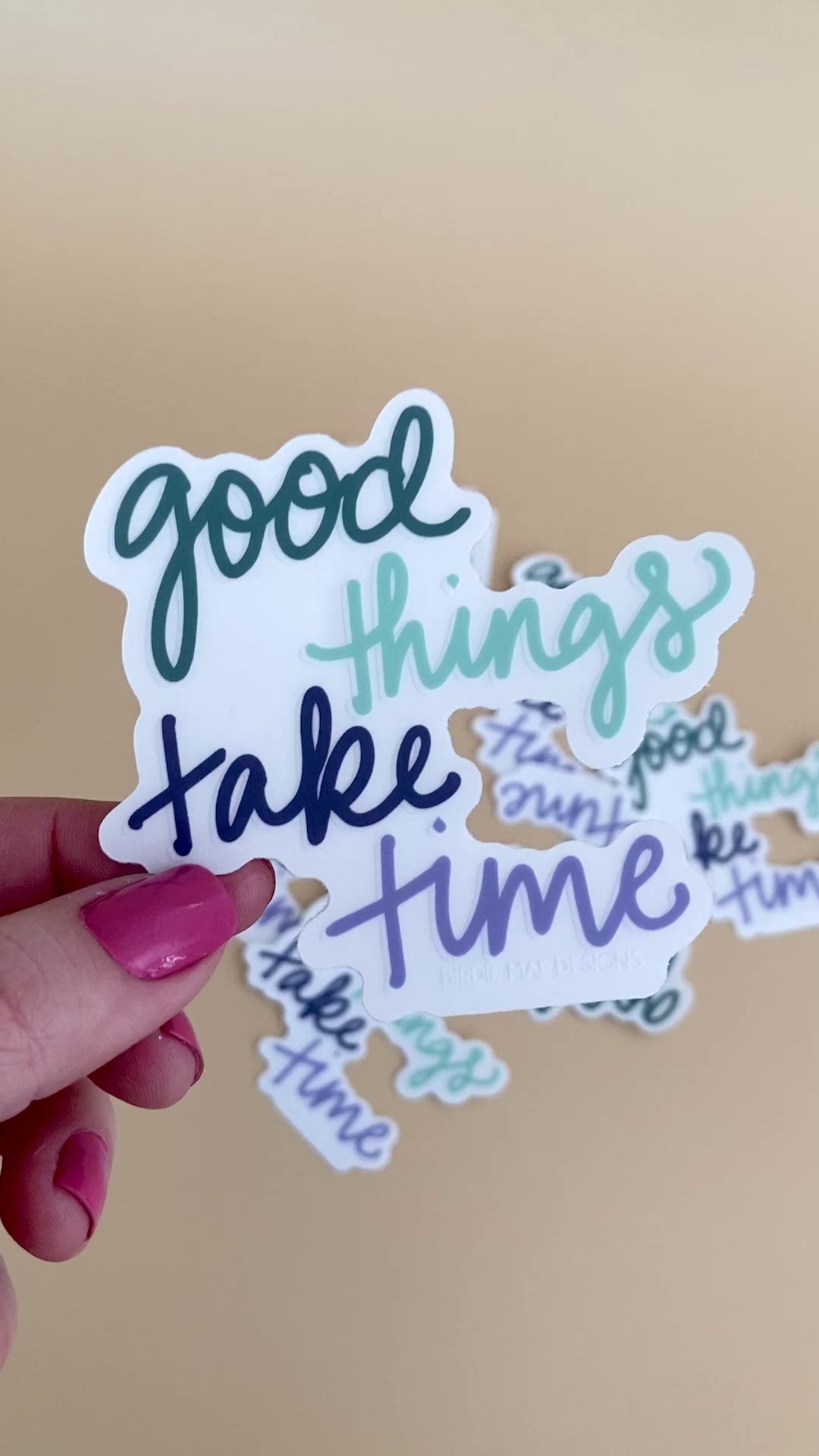 good things take time sticker, inspirational sticker, motivational sticker, sticker, vinyl sticker