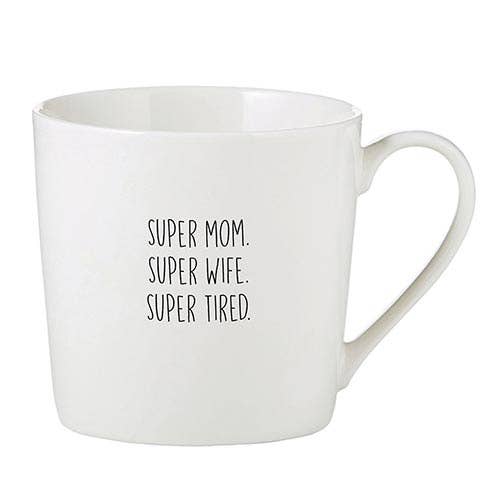 Valentine’s Day gifts for her, Mother’s Day gifts, gifts for moms, meaningful coffee mug, Super Mom mug, bone china mug, dishwasher safe mug, microwave safe mug, coffee lover gifts, tea lover gifts, inspirational gifts for women, gifts that give back, signature café mug, 14 oz coffee mug.