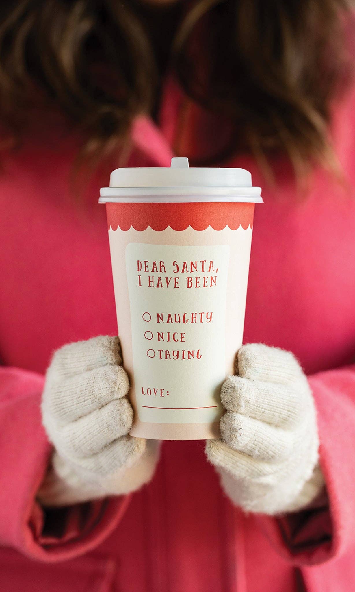 Naughty or Nice Christmas To Go Coffee Cup Set