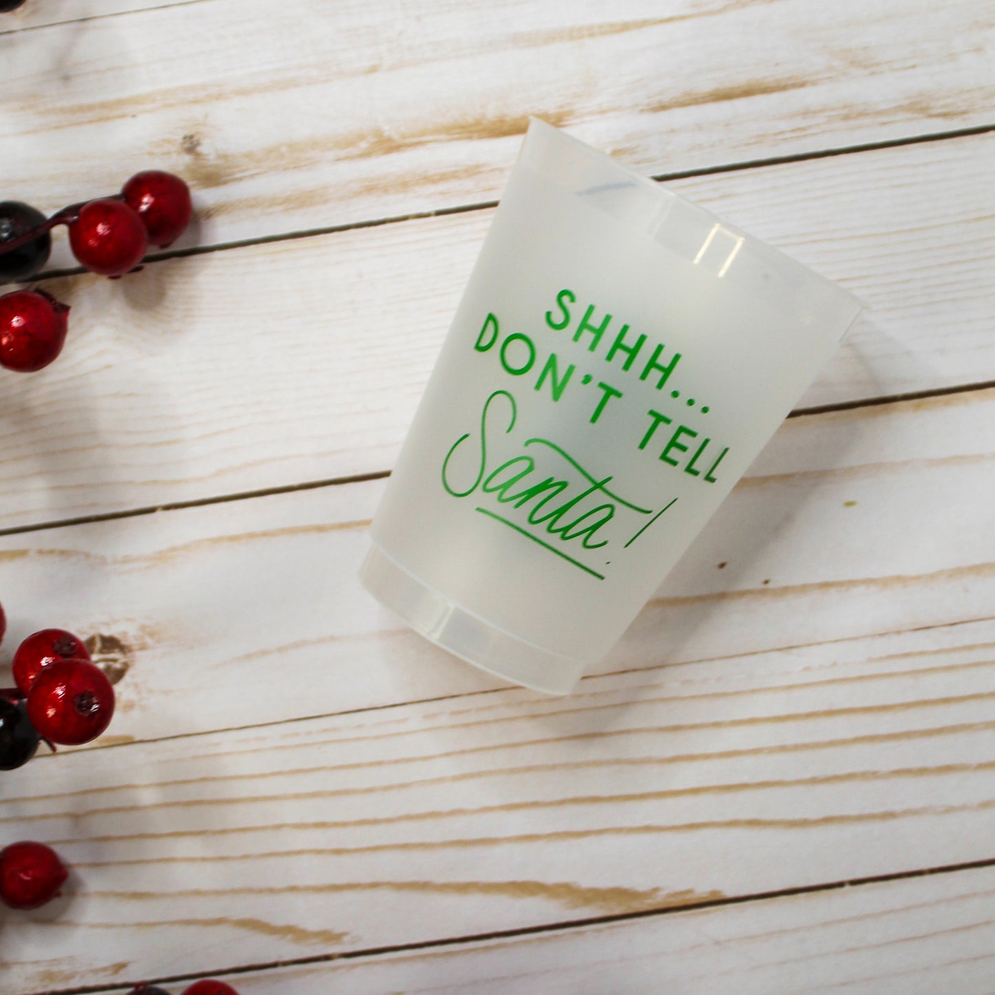 'Shhh...Don't Tell Santa!' Christmas party cup