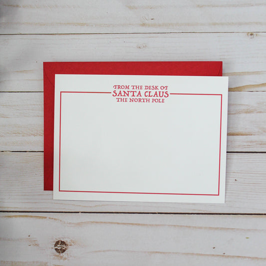 rom the Desk of Santa Claus | Official Stationery of the North Pole