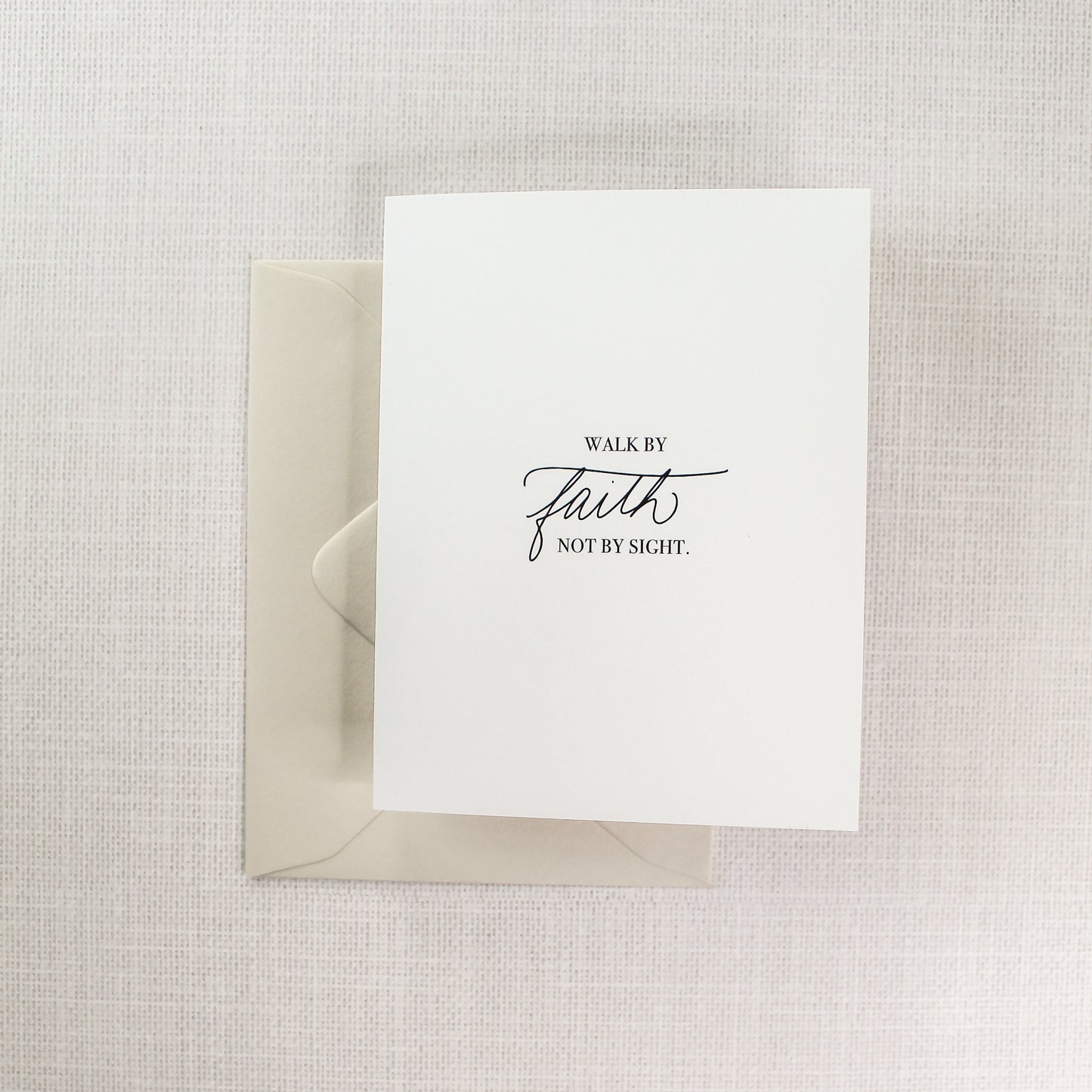 'Walk by faith not by sight' card, Christian Greeting Card, Greeting card for faith