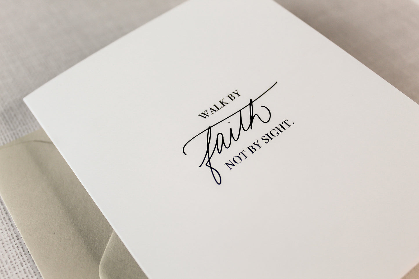 'Walk by faith not by sight' card, Christian Greeting Card, Greeting card for faith