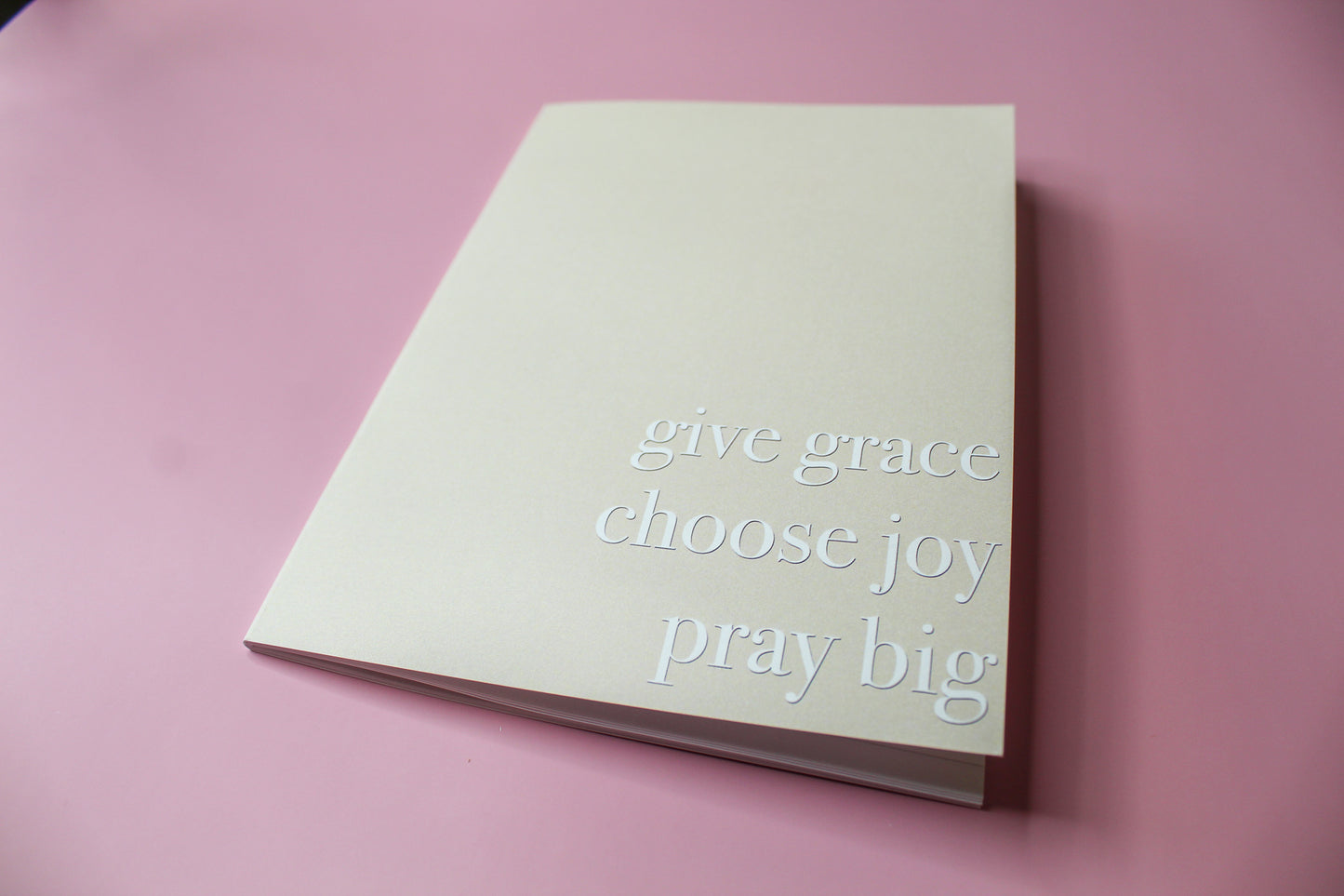  Give Grace, Choose Joy, Pray Big  journal is great for the office, to stick in your purse or to use as a prayer journal. 