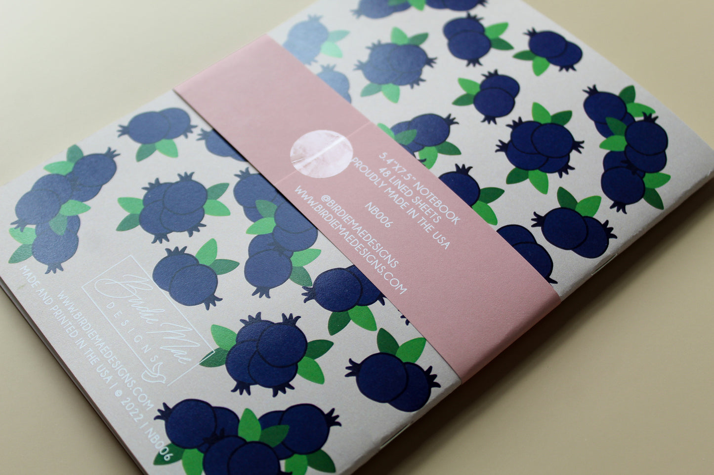 blueberry print journal