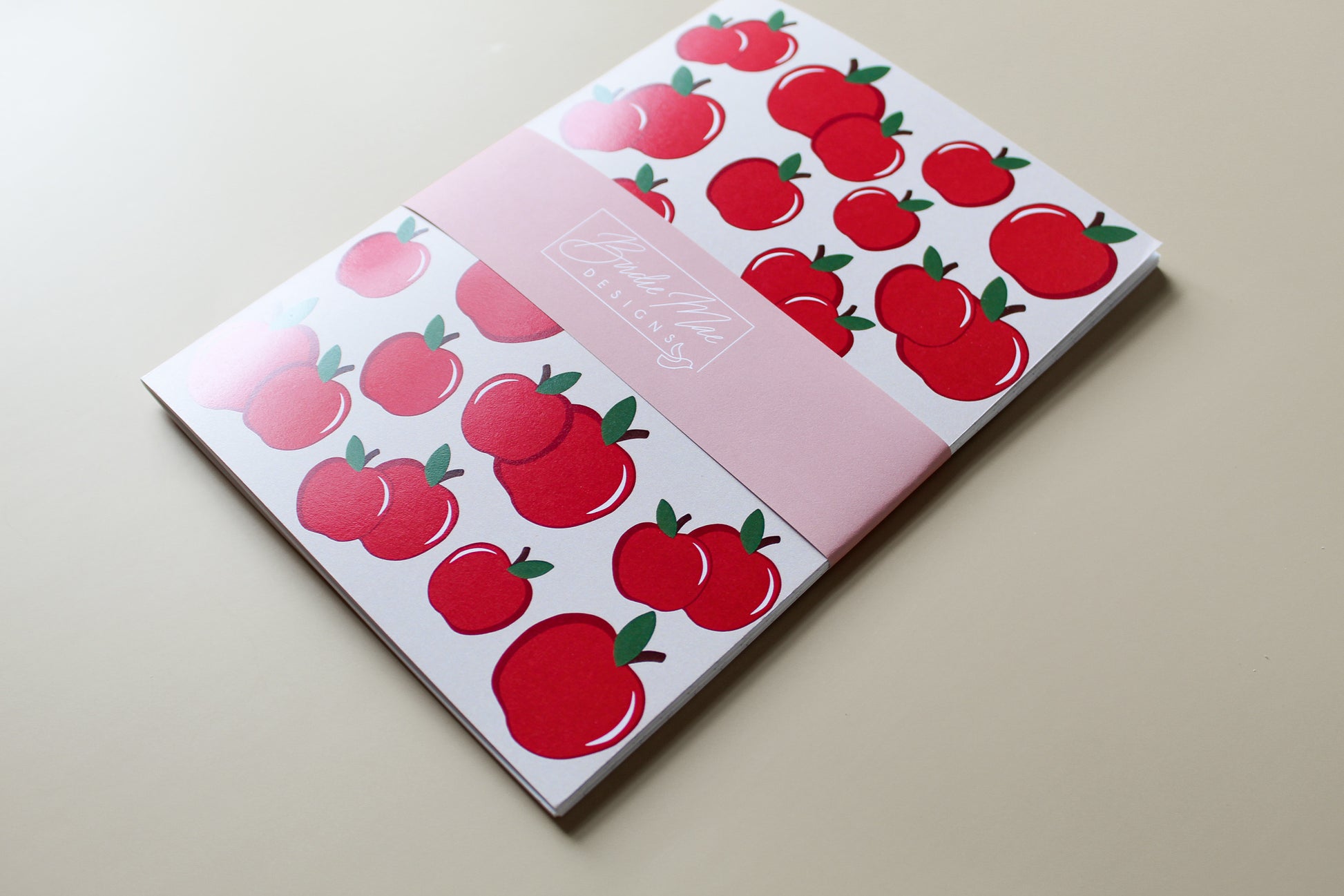apple print journal, summertime, fruit, teacher journal