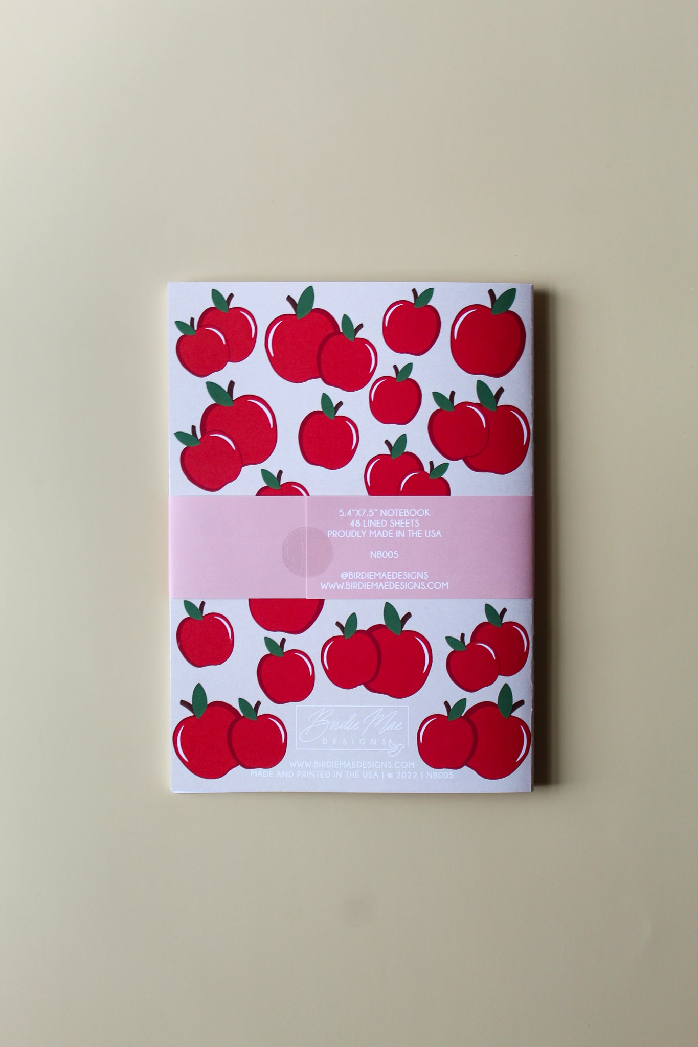 apple print journal, summertime, fruit, teacher journal