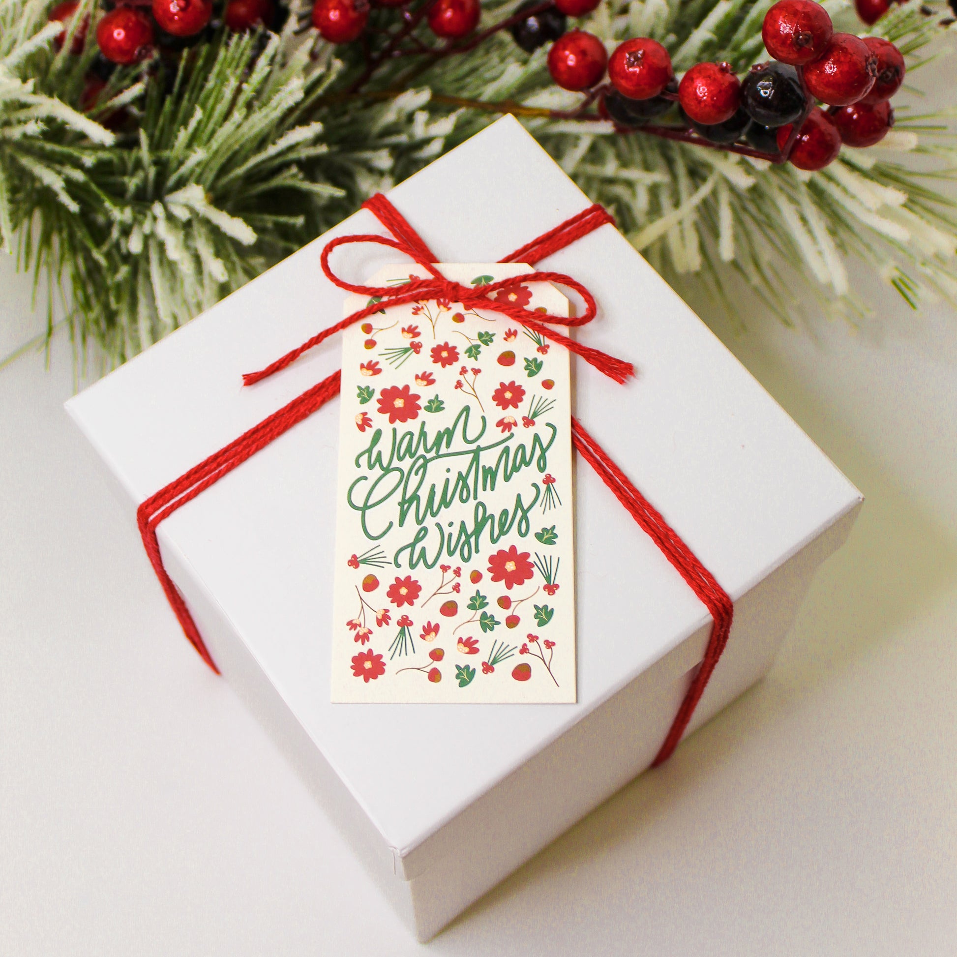 Warm Christmas Wishes' Christmas Gift Tag, Cute Christmas Gift Tag