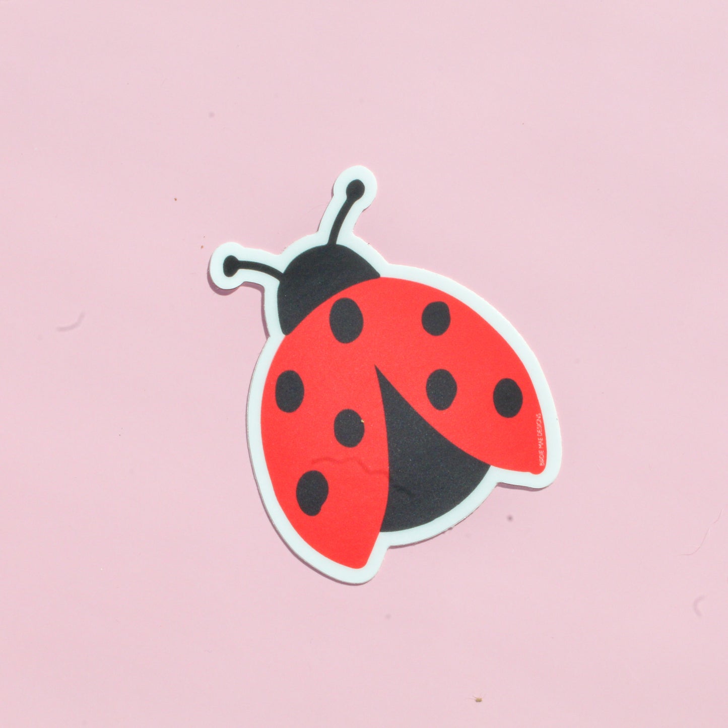 Our lady bug sticker is the perfect reminder for the love bug in your life that you are thinking about them. Made with durable waterproof vinyl and dishwasher safe, your loved one can place it on their tumbler, laptop, or were ever they need the reminder you care.
