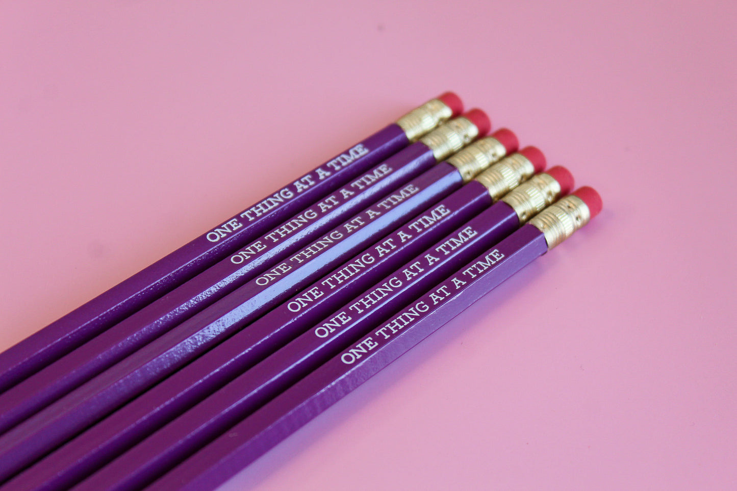 One Thing At A time pencil set, purple pencil set