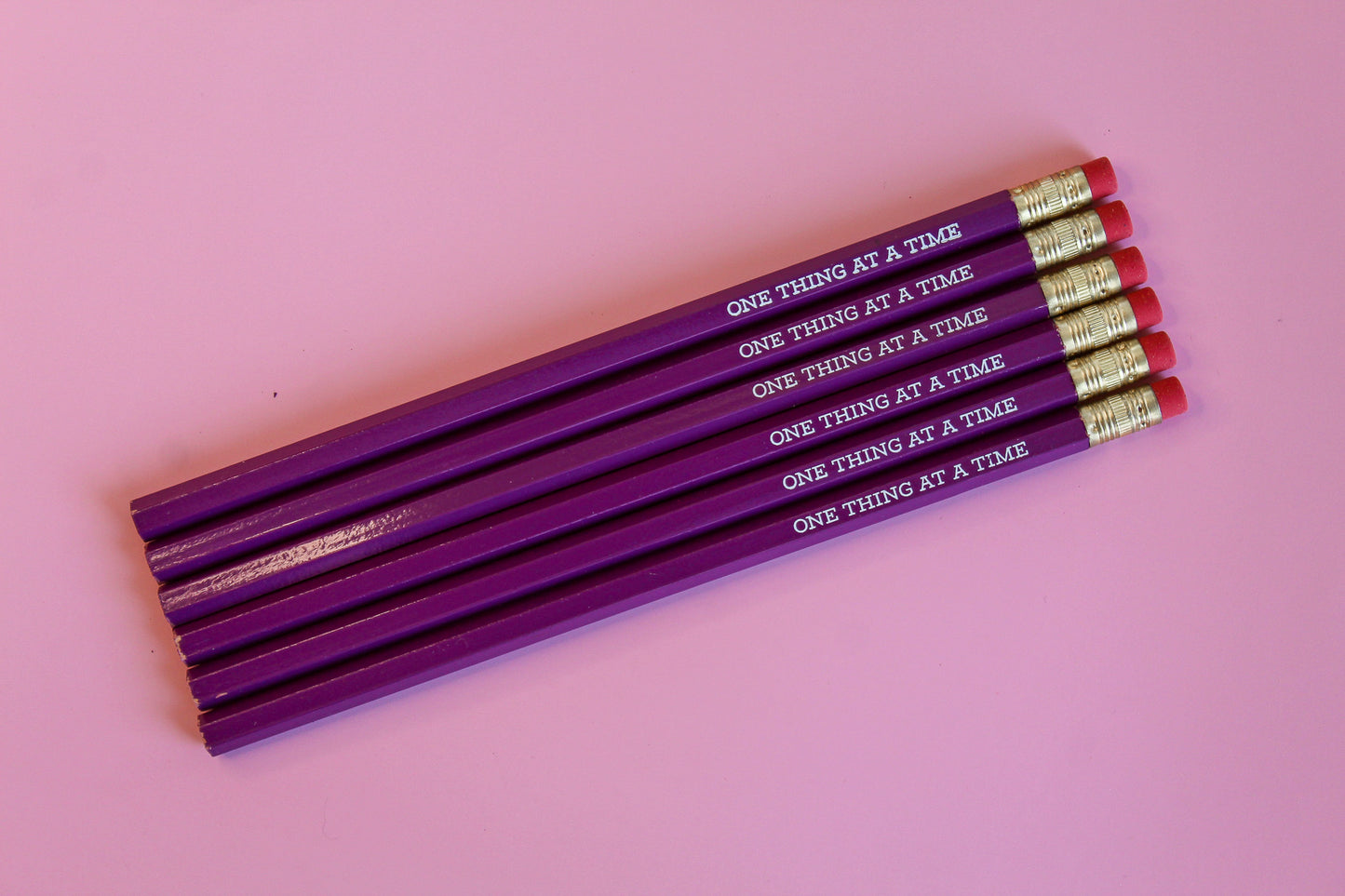 One Thing At A time pencil set, purple pencil set