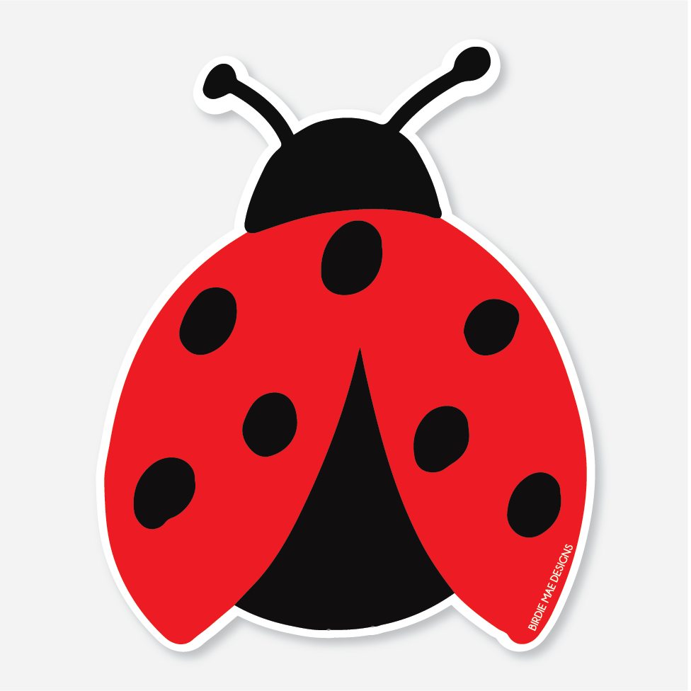 Our lady bug sticker is the perfect reminder for the love bug in your life that you are thinking about them. Made with durable waterproof vinyl and dishwasher safe, your loved one can place it on their tumbler, laptop, or were ever they need the reminder you care.
