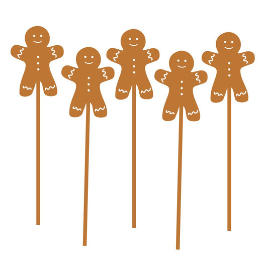 Our Gingerbread Acrylic Dink Stirrers are perfect for your coffee, cocktail or to use as a cupcake decoration!