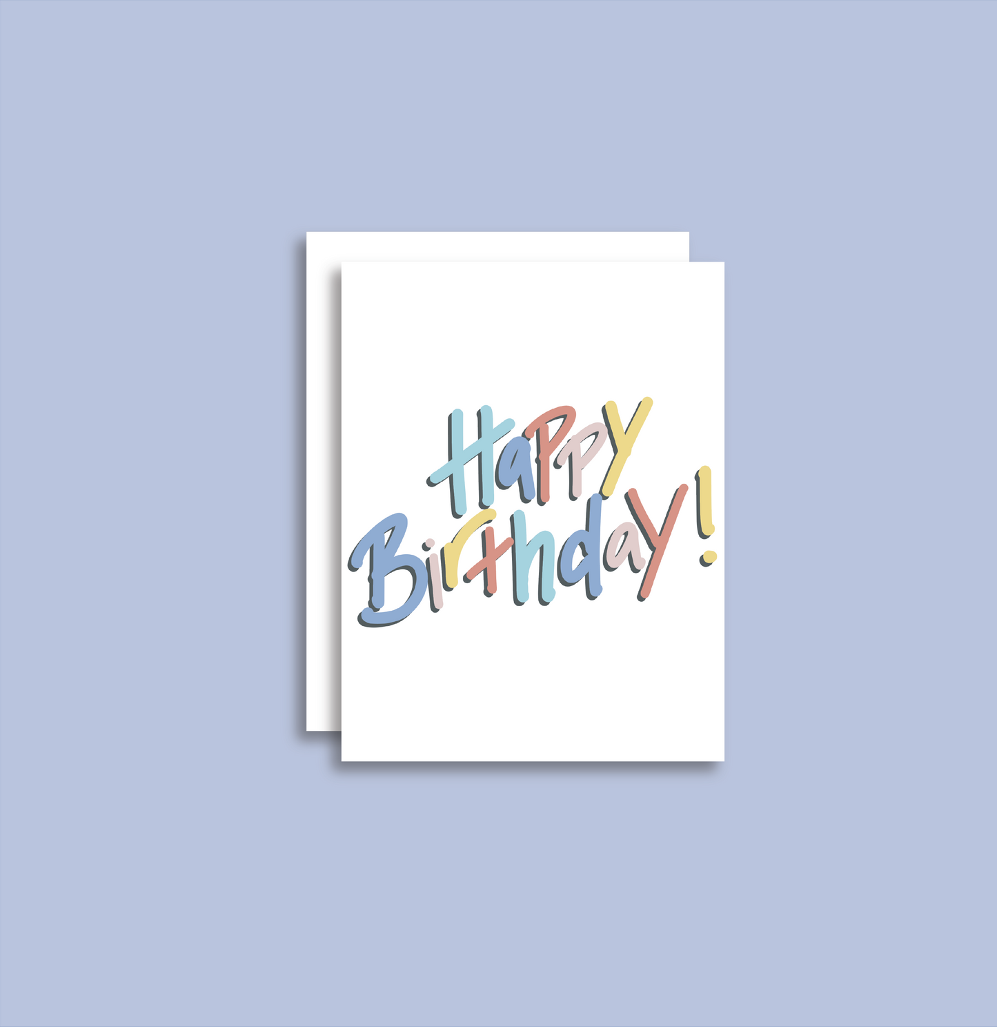 Sweet and simple - our happy birthday card is perfect for celebrating!  Card reads, "Happy Birthday" with a blank inside.  Each notecard features digitized hand calligraphy, is digitally printed on a heavy white card stock paper and includes a matching envelope. Cards measure 5.5"x4.25" when folded.