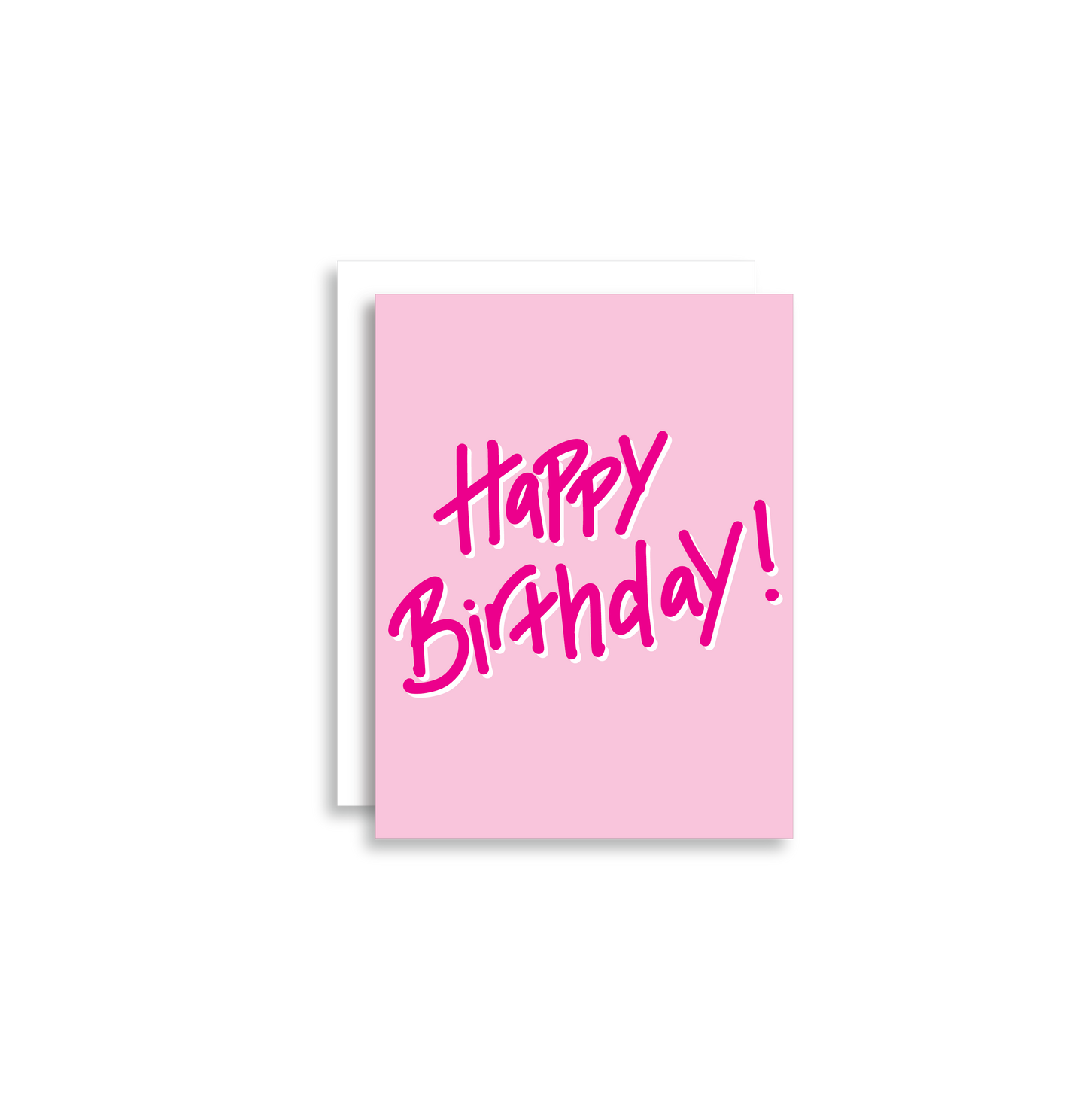 Birthday wishes are pretty in pink! Each card is folded to 4.25" tall by 5.5" wide, is blank inside and comes with a matching white envelope. Cards are packaged in cellophane sleeves.