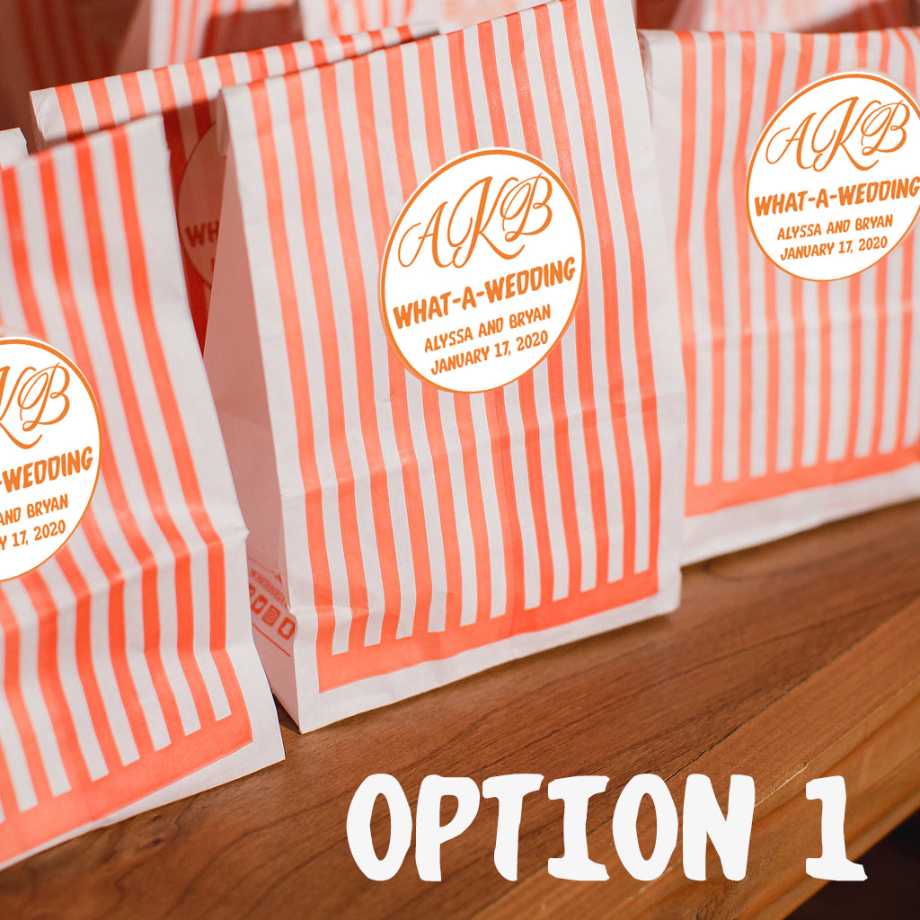 What-A-Wedding Whataburger Wedding Stickers, Late night snack wedding stickers