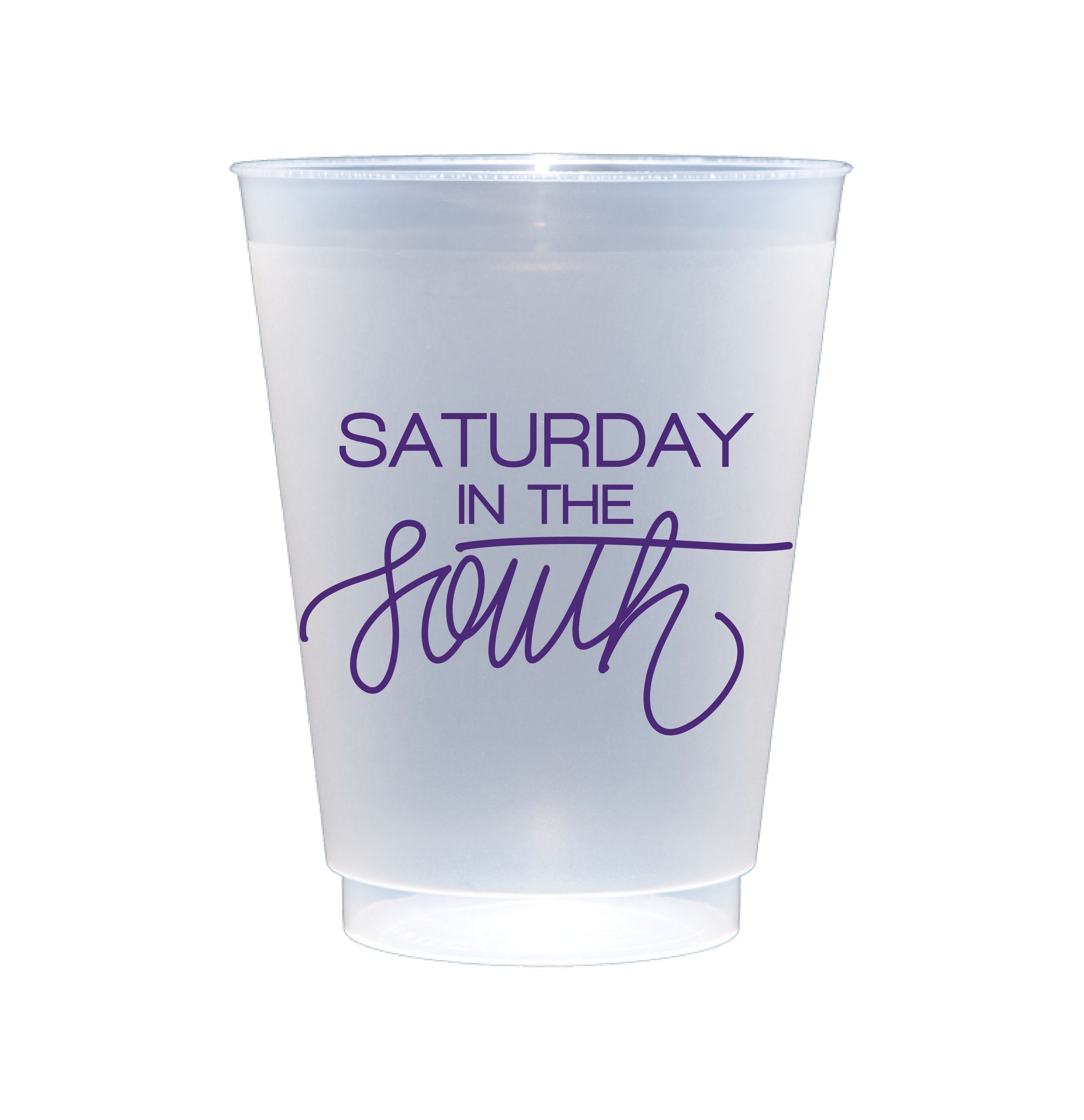 purple 'Saturday In The South' cup, Tailgate party Cup, Football party cup